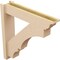 Ekena Millwork 6-in W x 28-in D x 28-in H Balboa Trad Rough Cedar Woodgrain TimberThane Outlooker, Primed Tan OUTUR060X28X28BOA04RCPR - alternate 2